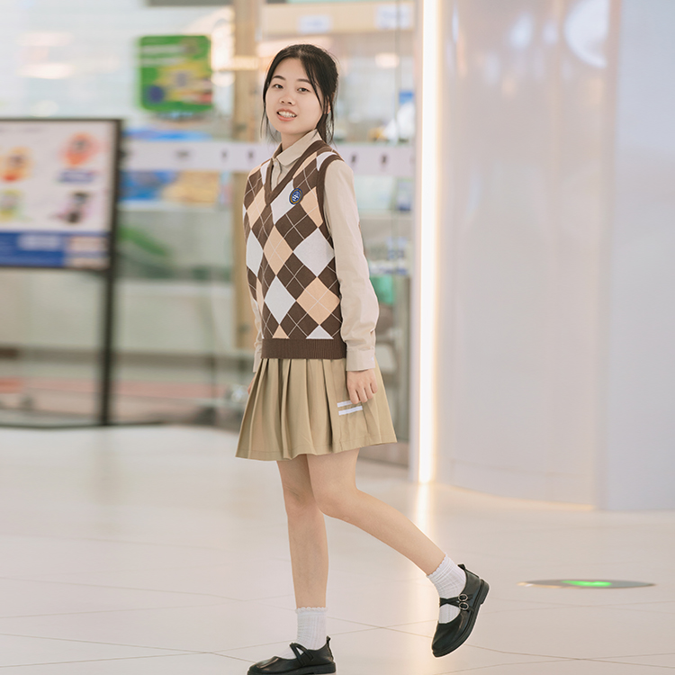 中学秋季英伦风校服