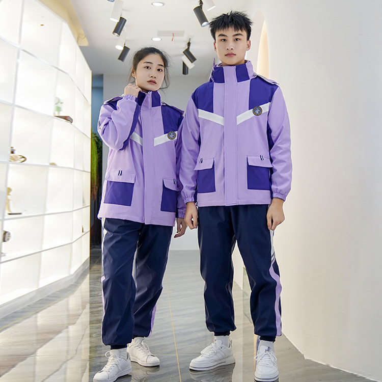 中学冬季冲锋衣校服